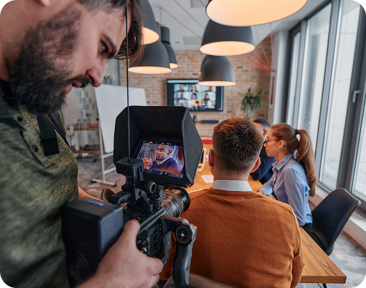 Local business owner reviewing work